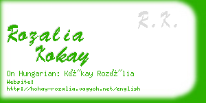 rozalia kokay business card